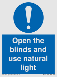 Open the blinds and use natural light